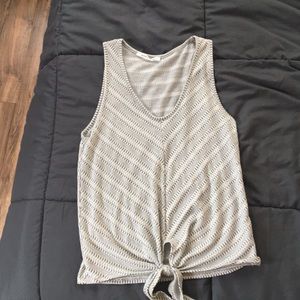 Grey/white tank top